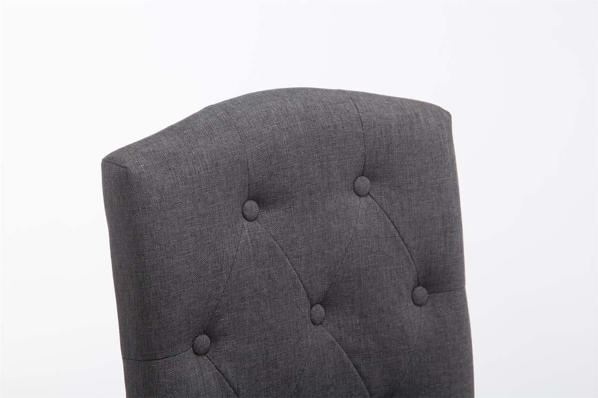 BARHOCKER 2er Set Likel Stoff Dunkelgrau Braun - Dunkelgrau, Textil (42/113/57cm) - DELUKE