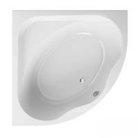 BADEWANNE Eckwanne STANDARD 150/150 mit Schürze Ablauf Füße - Weiß, Kunststoff (150/62/150cm) - bad land