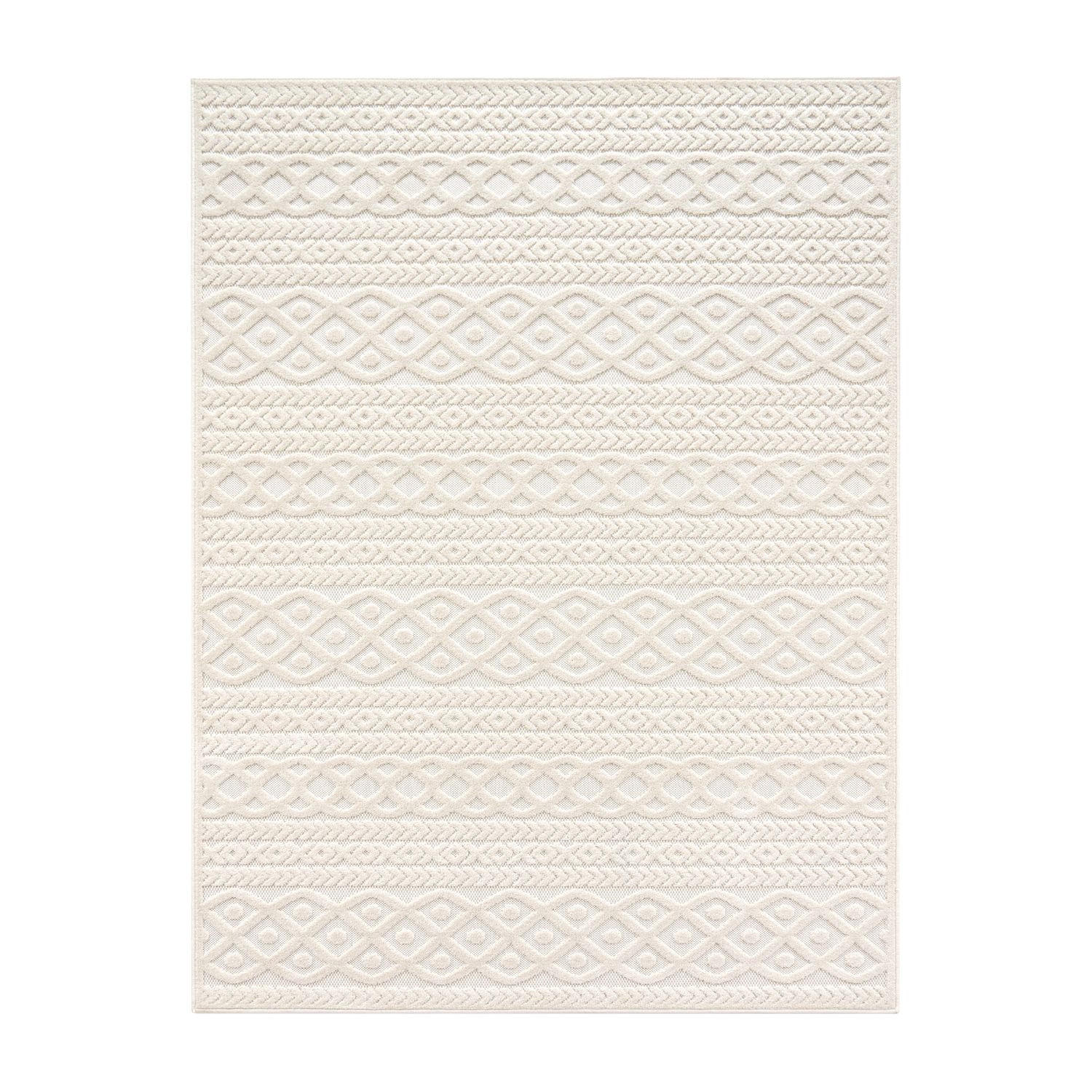 OUTDOORTEPPICH Ethno Creme 60 x 100 cm - Creme, Kunststoff (60/100cm) - TT Home