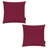 KISSENHÜLLE 2er Set Fino uni 40/40 cm - Rot, Textil (40/40cm) - Magma Heimtexx