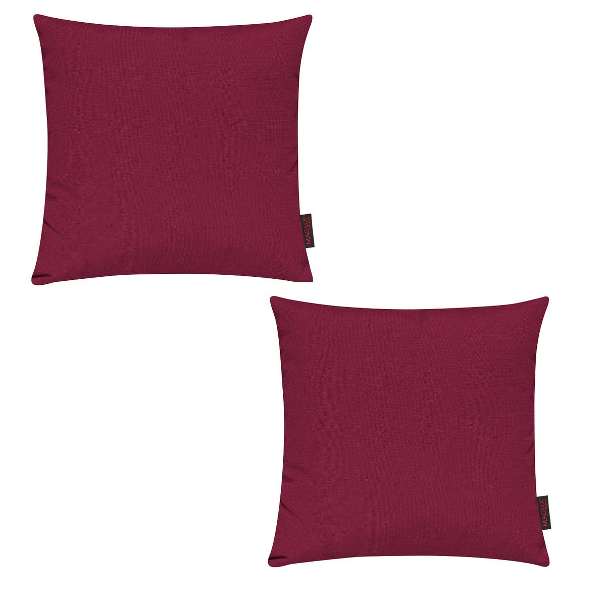 KISSENHÜLLE 2er Set Fino uni 50/50 cm - Rot, Textil (50/50cm) - Magma Heimtexx