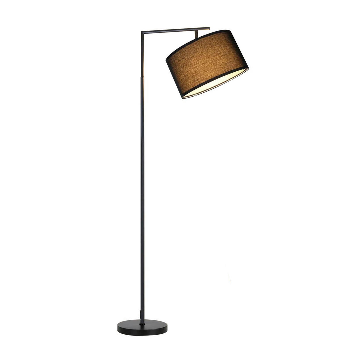 STEHLEUCHTE Karlsruhe 32/25/166 cm - Schwarz, Metall (86/25/145cm) - Nettlife
