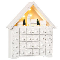 ADVENTSKALENDER Weiß 39.0/9.0/42.0cm - Weiß, Holz (9/42/39cm)