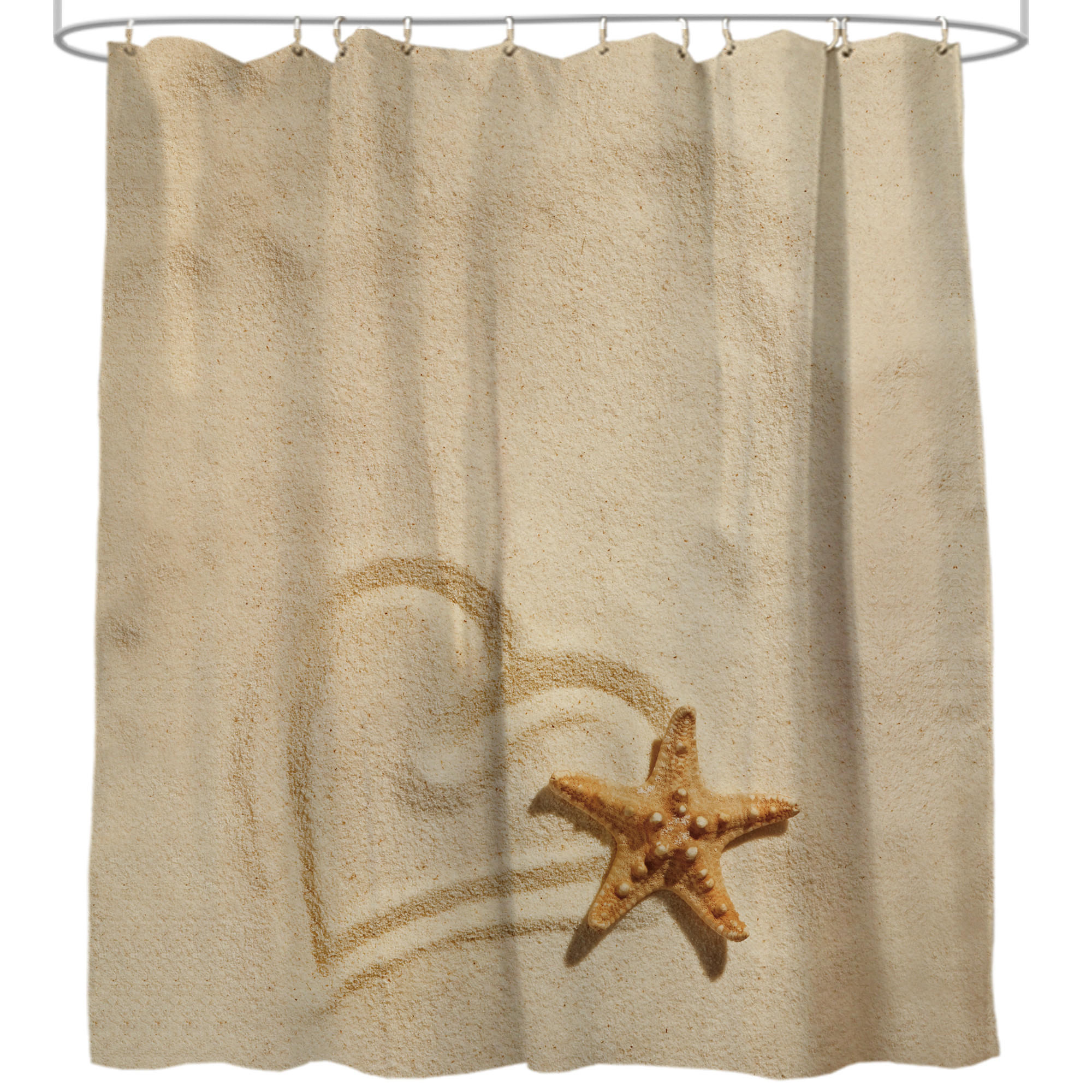 DUSCHVORHANG Sandy 180 x 200 cm - Braun, Textil (180/200cm) - Sanilo