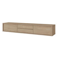 TV stolík Moddern dub so zásuvkami 180/32/36 cm - farba duba/béžová, kompozitné drevo (180/32/36cm) - Selsey
