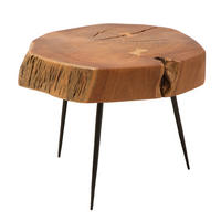 COUCHTISCH GOA Akazie rund Natur|Braun 60cm - Schwarz/Braun, Holz (60/60/50cm) - riess-ambiente