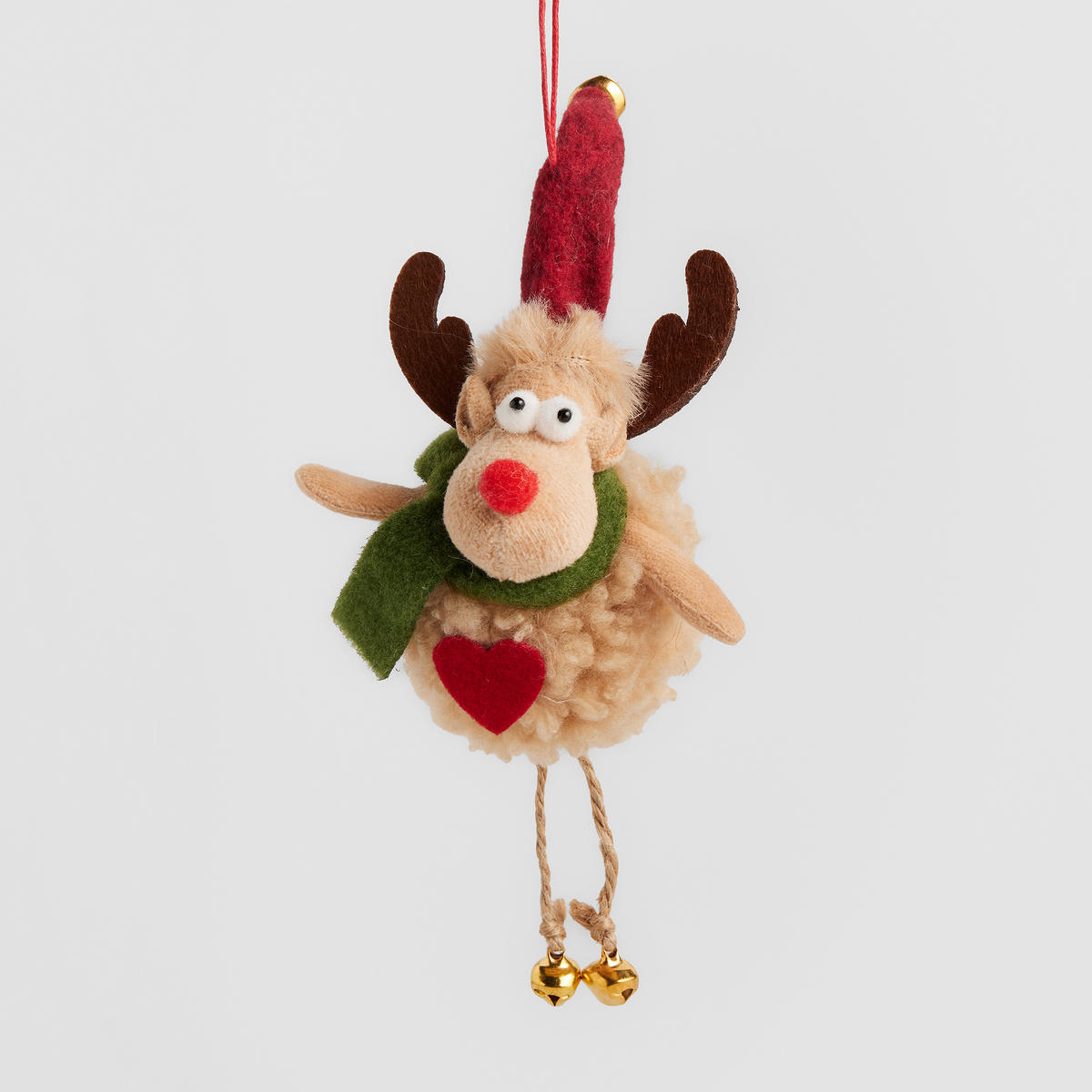 WEIHNACHTSDEKO Hängend RUDI, 24 x 5 cm, Braun, Christbaumschmuck, Weihnachtsbaumdekoration, Christmas, Xmas - Braun, Textil (5/24/8cm) - home&you