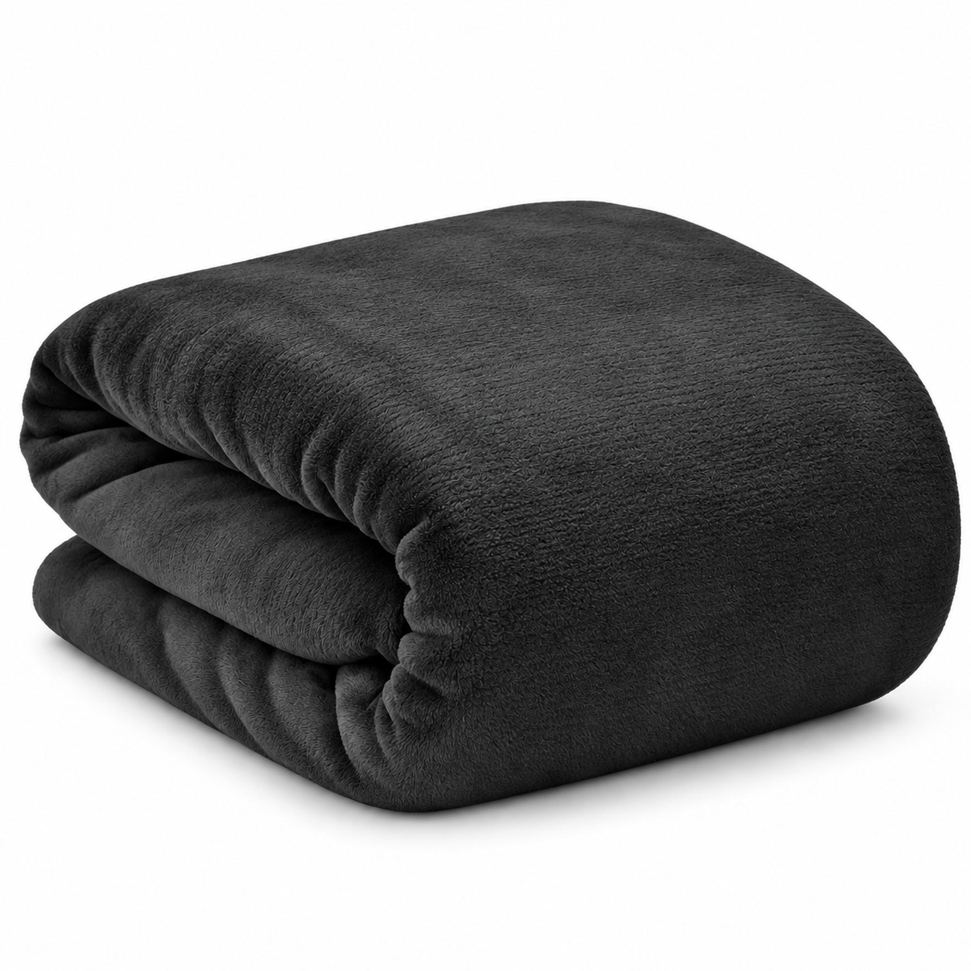 Beautissu Decke Schwarz 200x150 cm
