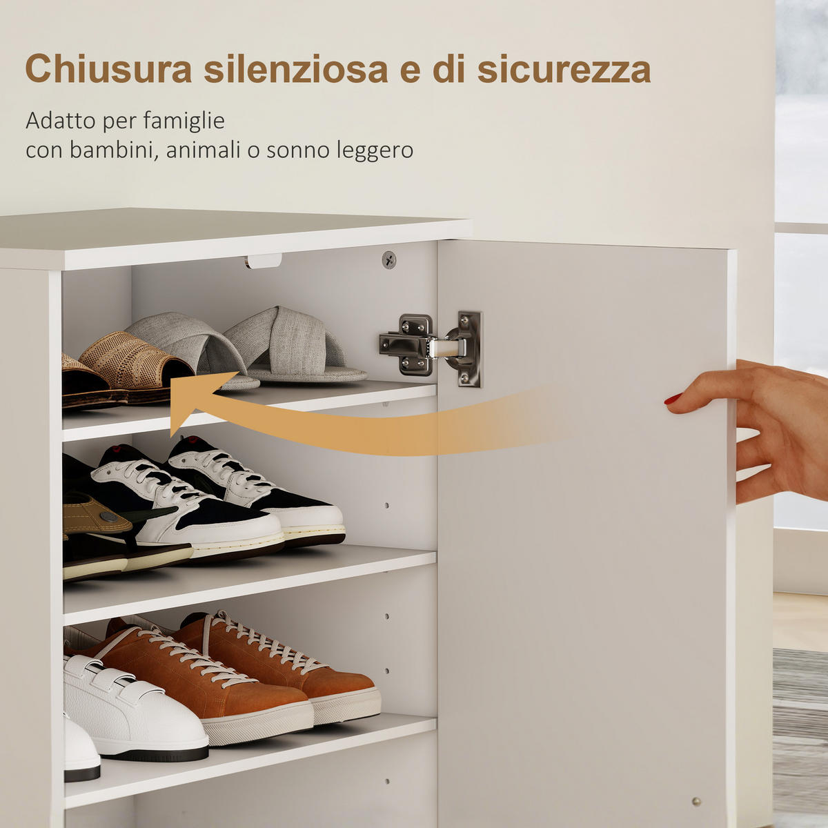 SCHUHSCHRANK,6 verstellbare Einlegeböden 55x35x108cm,weiß - Weiß, Holzwerkstoff (55/108/35cm) - Vallsero