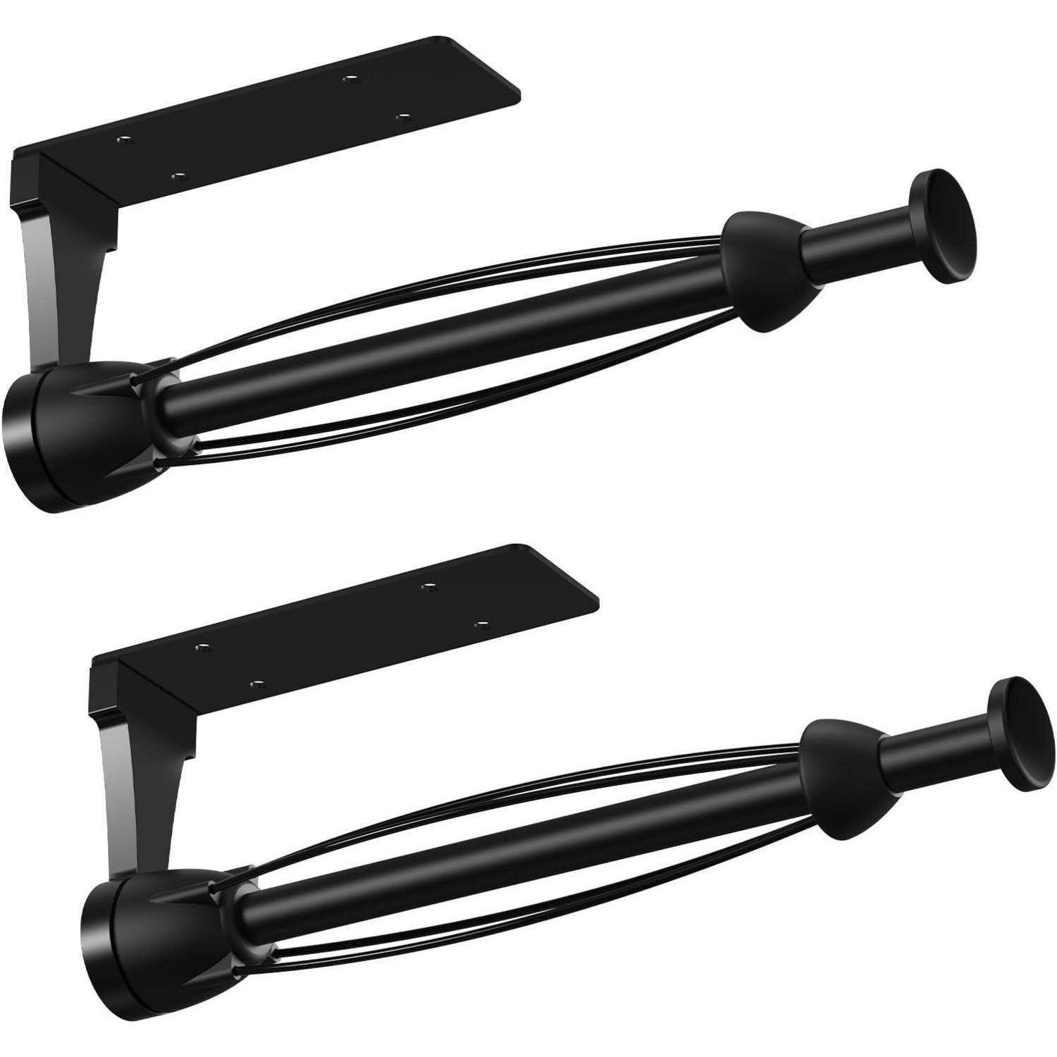 KÜCHENROLLENHALTER 2-teiliges Set Schwarz mit Dämpfungseffekt - Schwarz, Metall (4.6/7.6/30.6cm)