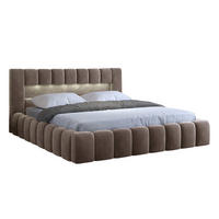 BOXSPRING POSTEL 160/200 Auria Hnědá - hnědá, dřevo (160/200cm) - Petits-meubles
