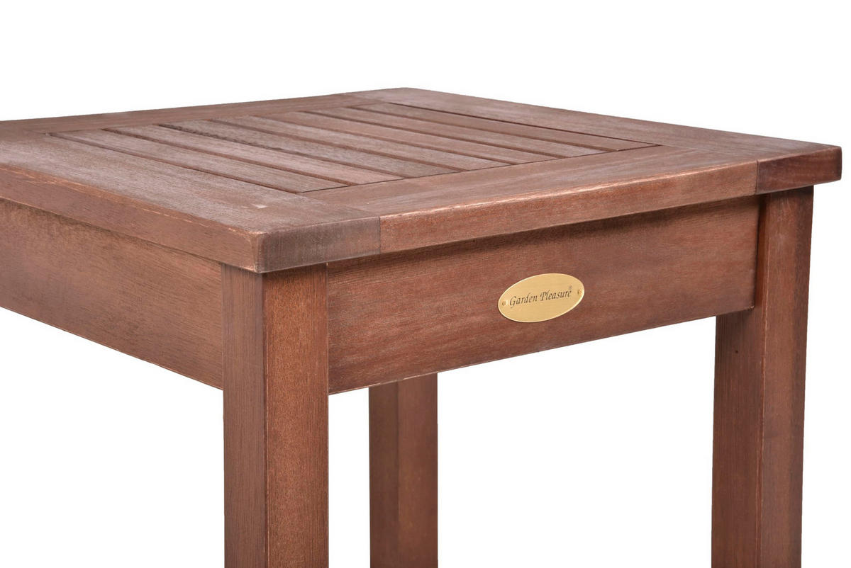 GARTENTISCH Annika Dunkelbraun Garten - Dunkelbraun, Holz (40/40/35cm) - DELUKE