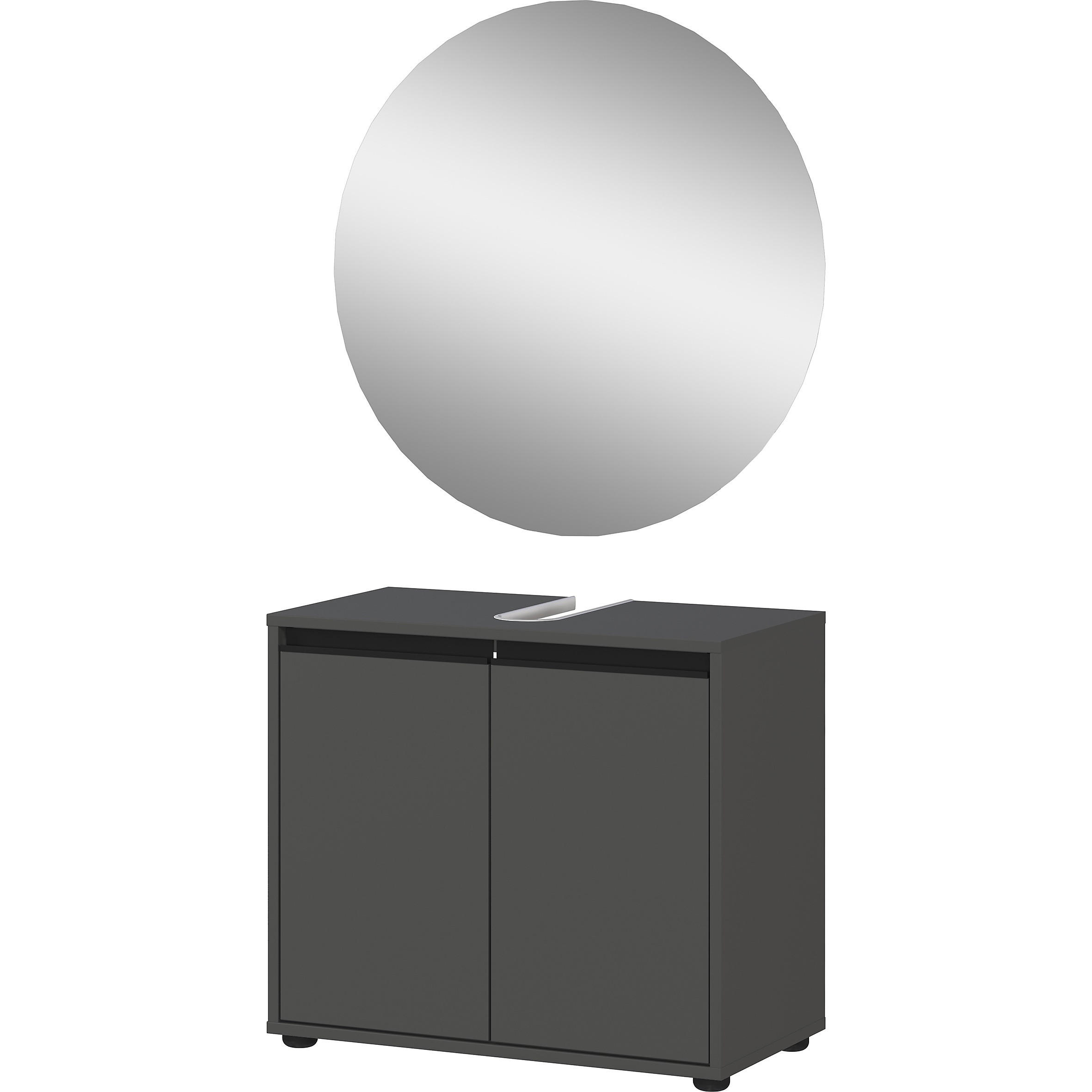 Kadima Design Badmöbel-Set Schwarz 63x60x34 cm