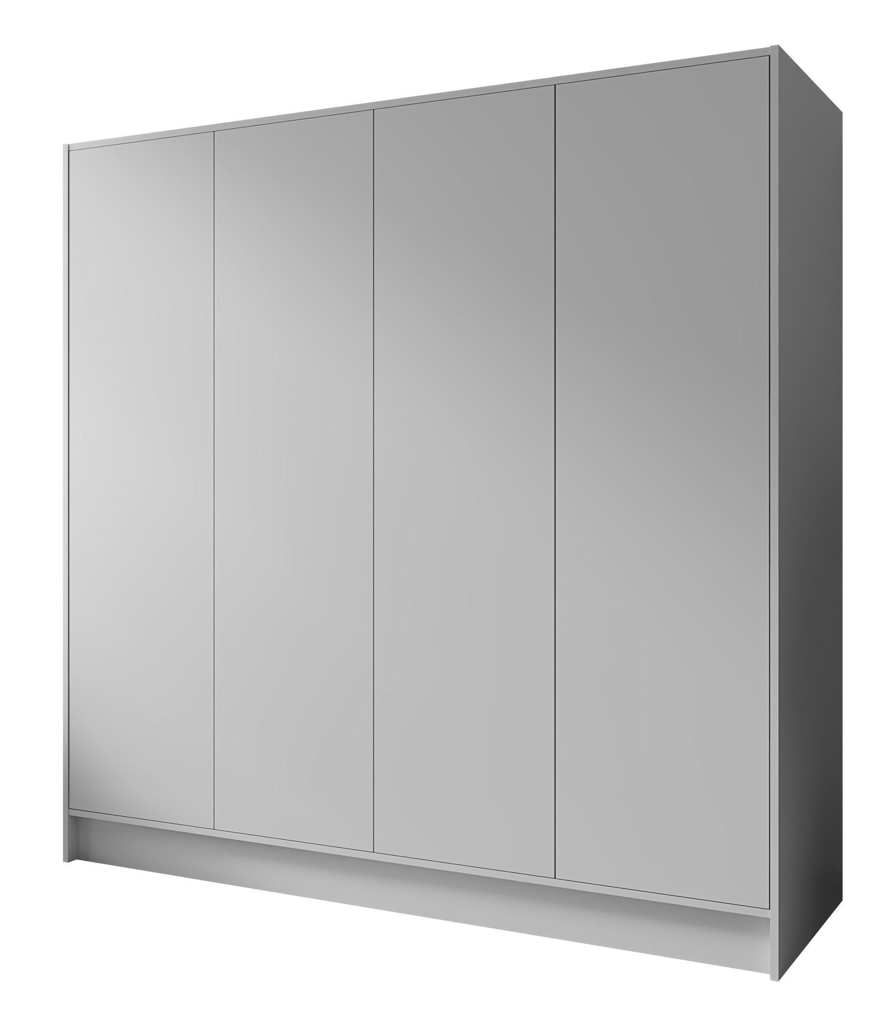 SCHRANK Weiß 200 ALA Ohne Spiegel Ohne Griffe - Weiß, Holzwerkstoff (200/200/51cm) - Sepro Meble