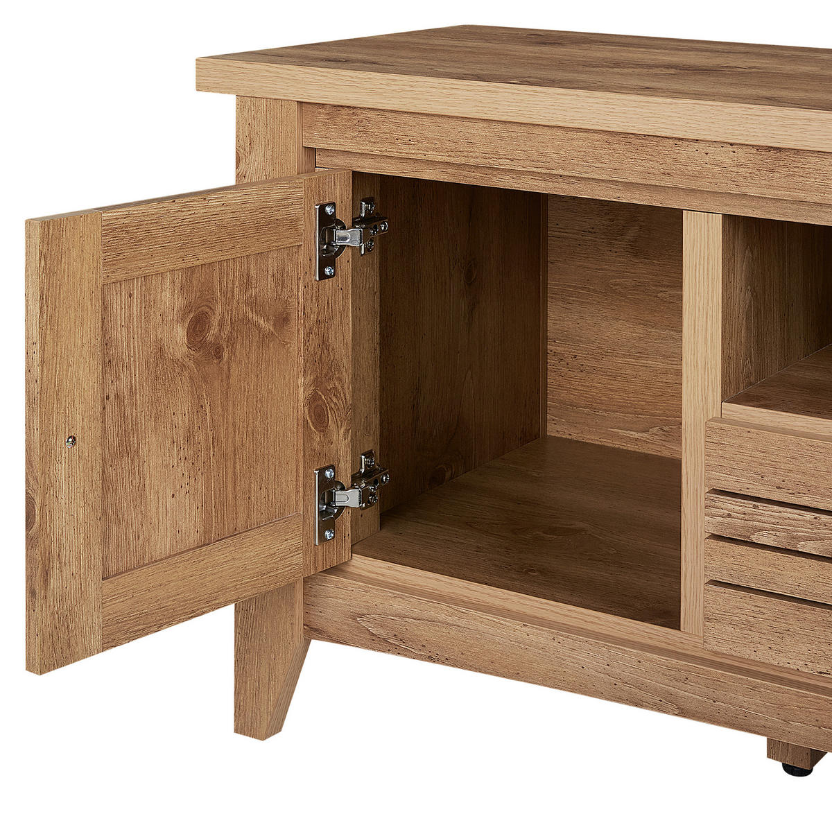 TV-MÖBEL Hellbraun AGORA 43/138/60 cm - Hellbraun, Holzwerkstoff (138/60/43cm) - Beliani