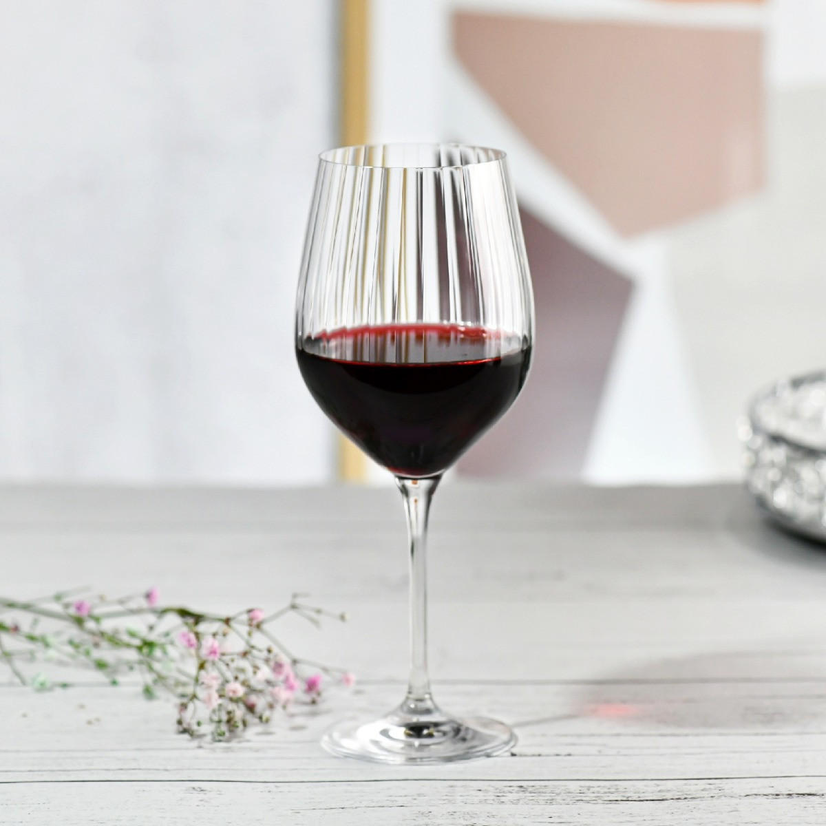 WEINGLÄSER MIT OPTISCHEM EFFEKT HARMONY LUMI, 4ER-SET, 530 ML - Transparent, Glas (0.53L) - Krosno Glass