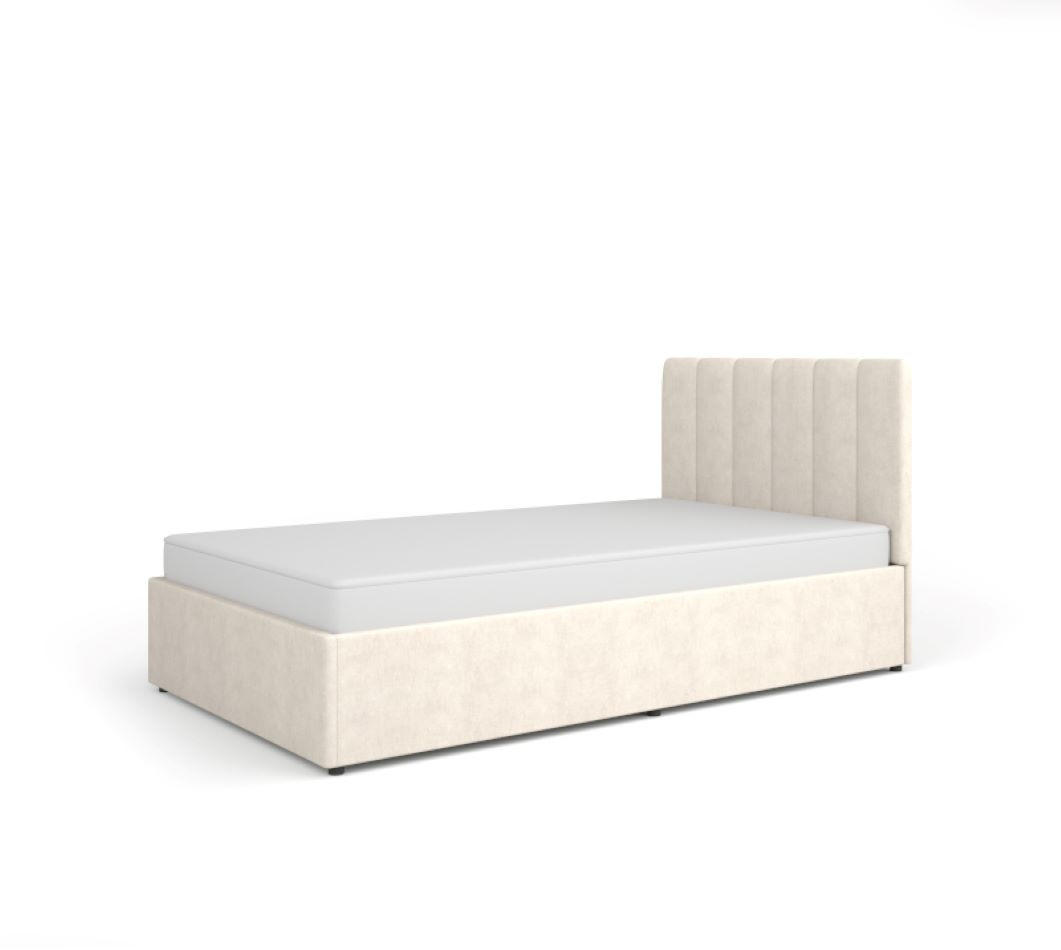 POLSTERBETT Mossa 120X200, Beige, Für Schlafzimmer - Beige, Textil/Metall (120/200cm) - Bettso