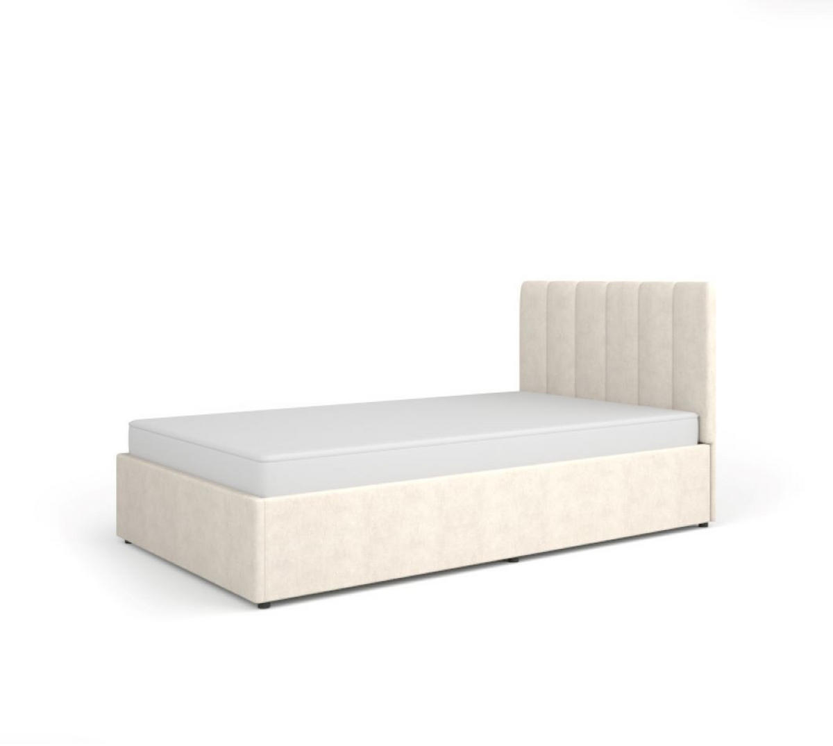 POLSTERBETT Mossa 120X200, Beige, Für Schlafzimmer - Beige, Textil/Metall (120/200cm) - Bettso