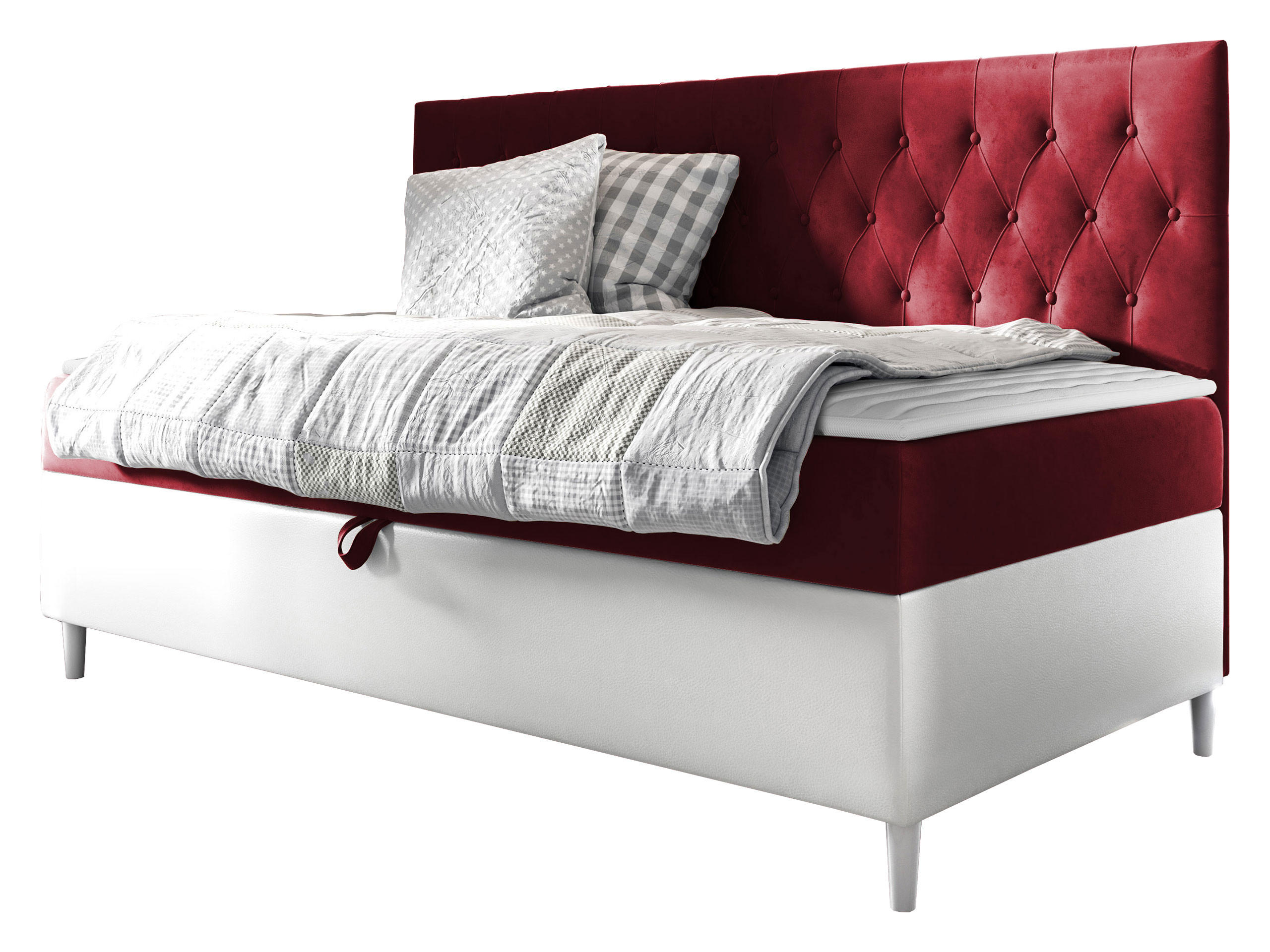 BOXBETT Filip Junior 2 - Rot/Weiß, Holz (80/200cm) - MIRJAN24