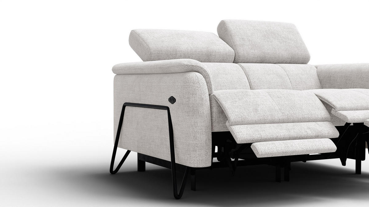 RELAXSOFA RODEN 2-Sitzer, creme - Creme, Holz/Textil (152/82/103cm) - Courtois Laville