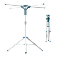 SUŠIAK na prádlo - biela, kov/plast (120/200/120cm) - Relaxdays