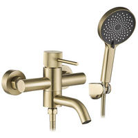 WANNENARMATUR Rea Lungo Stripe Gold Brush - Goldfarben, Metall (11/14.5/19.5cm) - REA