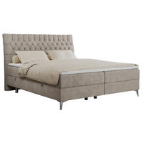 BOXBETT MILEN 160/200 Beige Struktur - H3 - Beige, Holz/Textil (160/200cm) - MKS