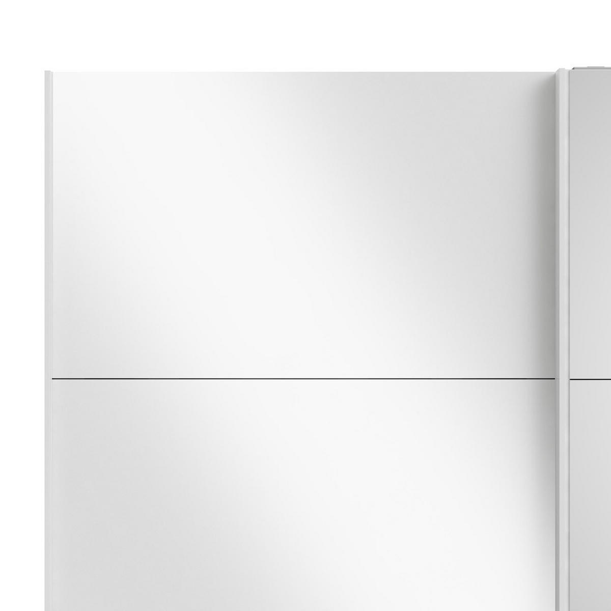 SCHWEBETÜRENSCHRANK weiß hochglanz - Weiß, Holzwerkstoff (183/221/61cm) - ebuy24
