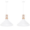 PENDELLEUCHTE TRIAN 2-er Set, Weiß - Weiß, Metall (35/35/28cm) - KONSIMO®