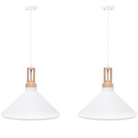 PENDELLEUCHTE TRIAN 2-er Set, Weiß - Weiß, Metall (35/35/28cm) - KONSIMO®