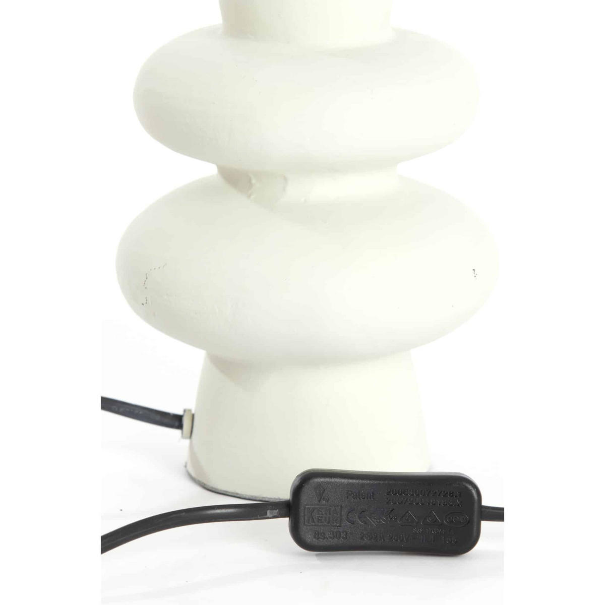 LAMPENFUSS Olona Weiß 13/13/20 cm - Weiß, Metall (13/13/20cm) - Light & Living