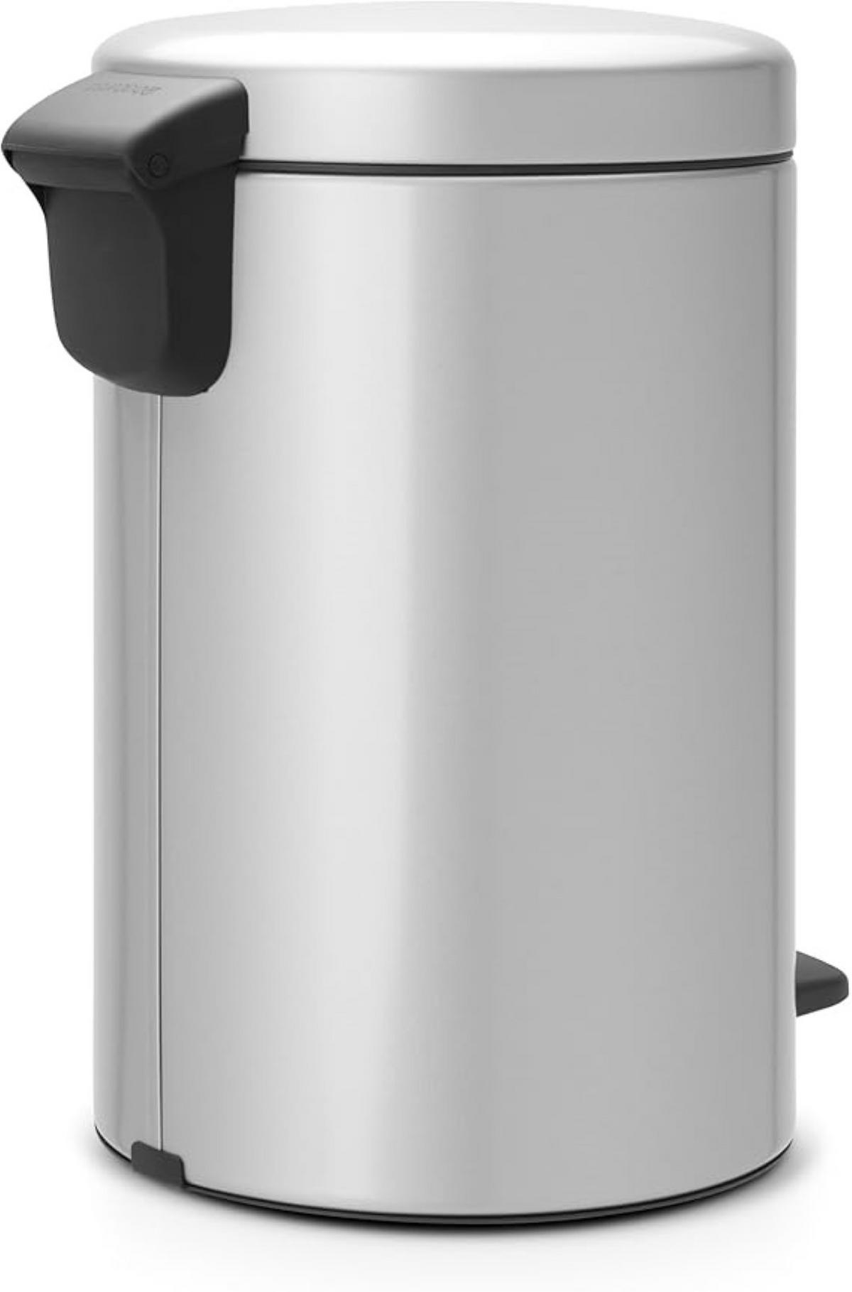 MÜLLEIMER klassisch Mit Soft Verschluss 12 Liter 41,1 x 25,1 x 33,8 cm Metall Metallik Grau - Grau, Metall (25.1/41.1/33.8cm) - PROREGAL