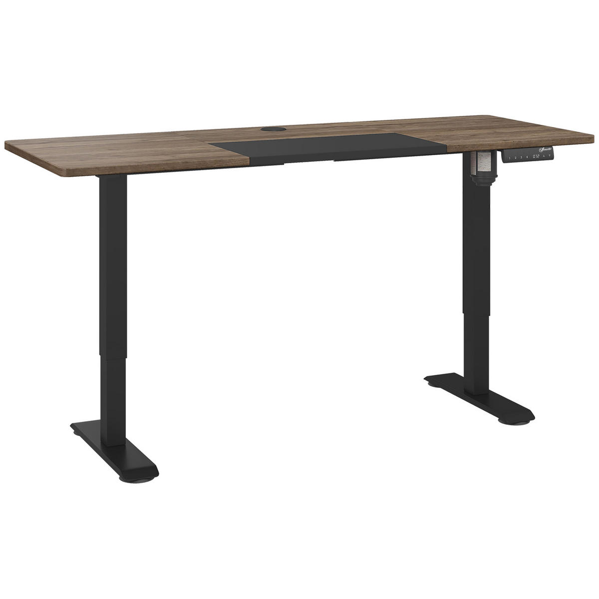 ELEKTRISCHES Schreibtisch Tischgestell mit Motor höhenverstellbar Metall Schwarz - Naturfarben, Metall (140/70/116cm) - Vinsetto