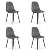 ESSZIMMERSTUHL 4-er Set DAPI dunkelgrauer Sitz - Dunkelgrau, Textil (44.5/87.5/50.5cm) - Valora