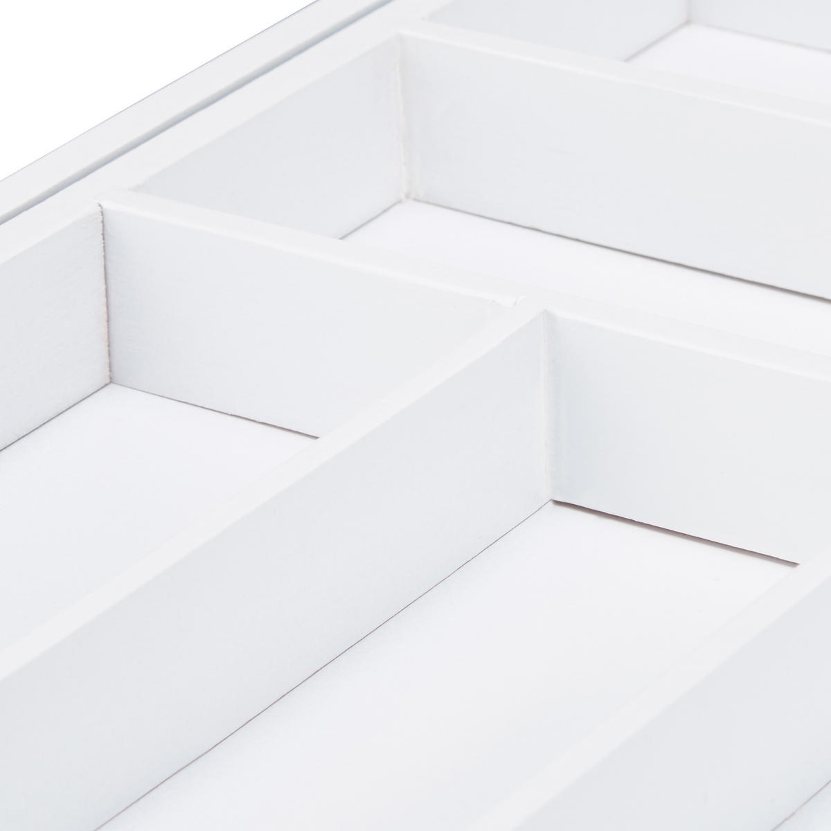 BESTECKEINSATZ - Weiß, Holz/Holzwerkstoff (48/5/46cm) - Relaxdays