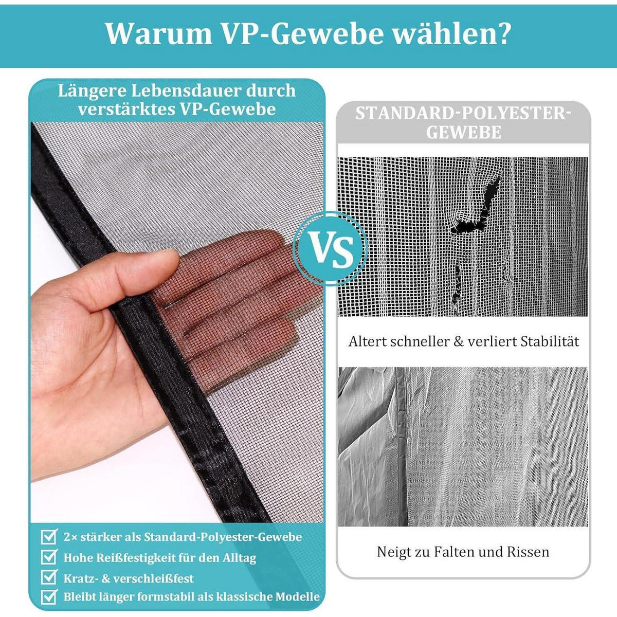 FLIEGENGITTER Tür für Balkon und Terrasse, Magnet-Insektenschutz in schwarz - Schwarz, Textil (120/240/1cm)