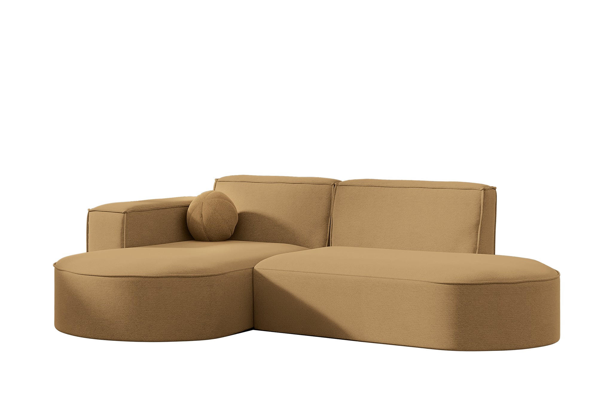 ECKSOFA Sunday Xs - Braun, Holzwerkstoff (236/78/165cm) - Fun Möbel