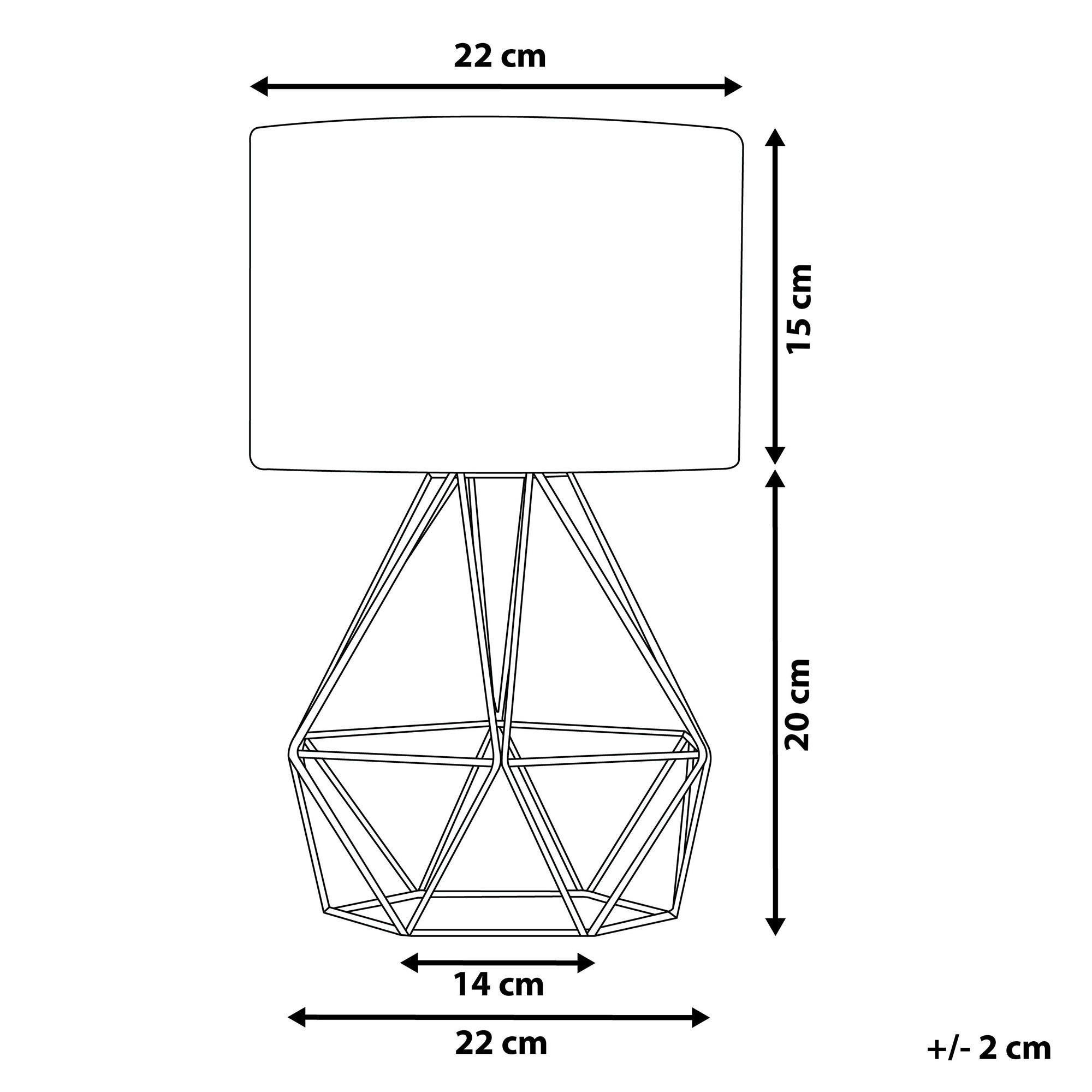 TISCHLAMPE Maroni 22/22/35 cm - Weiß, Metall (22/22/35cm) - Beliani