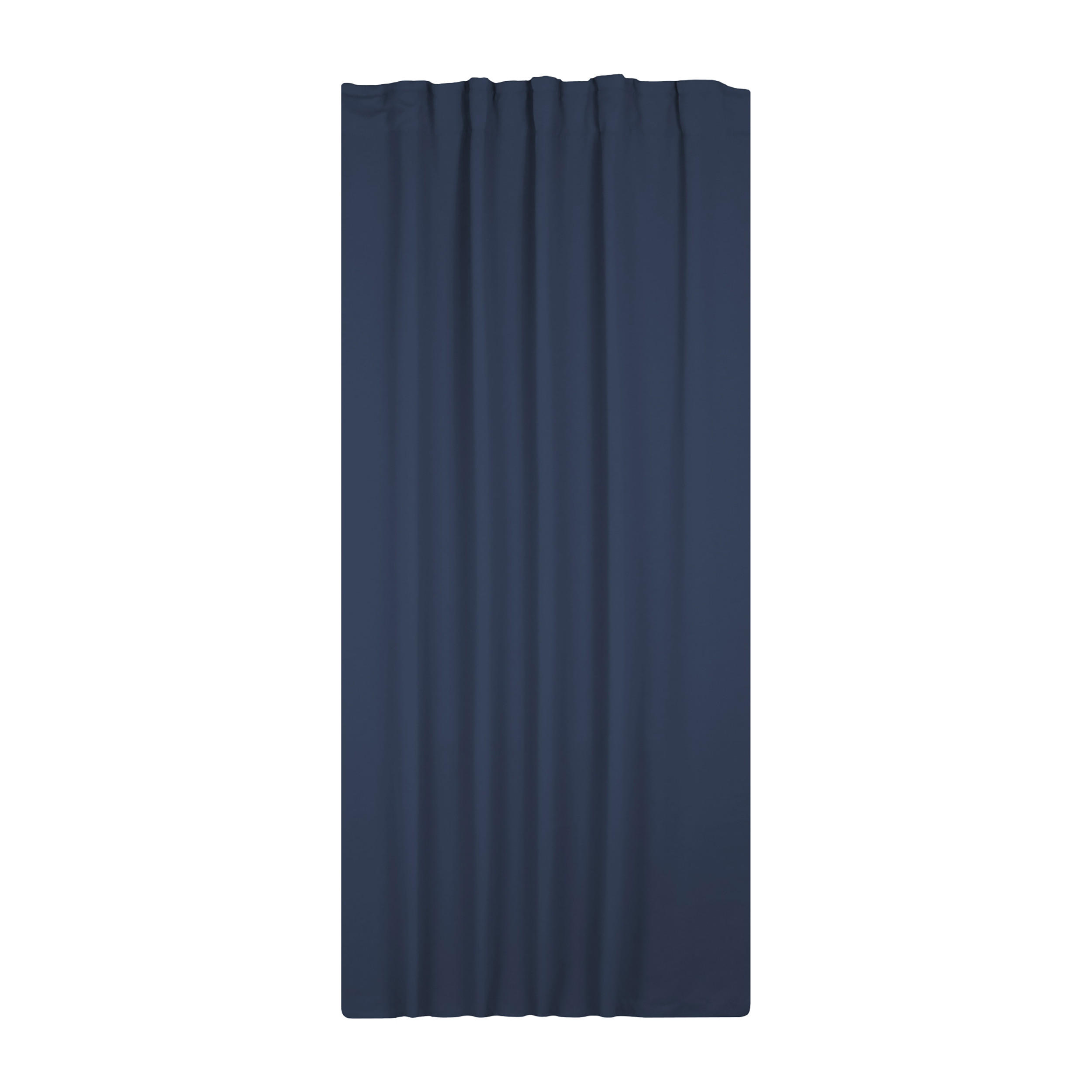 VERDUNKELUNGSVORHANG Kräuselband 300/245 cm Navy Blau - Dunkelblau, Textil (300/245cm) - TiborTex