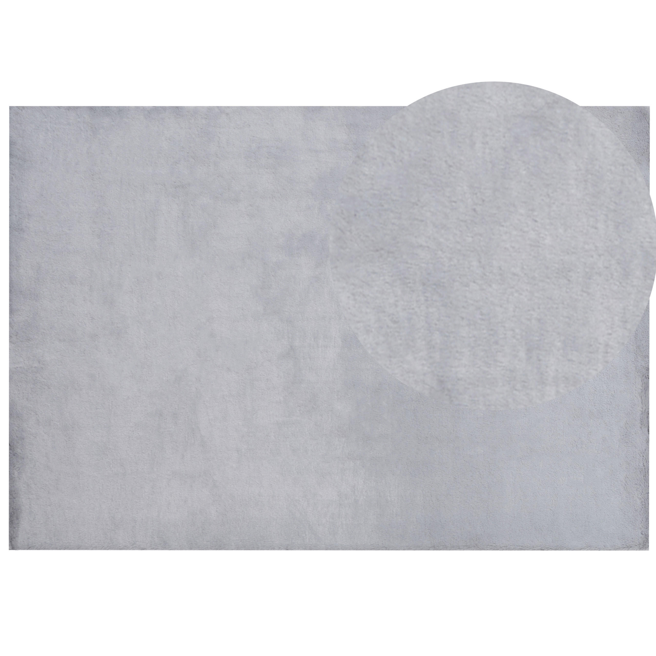 SHAGGY-KUNSTFELLTEPPICH Mirpur 230/160 cm - Grau, Kunststoff (160/230cm) - Beliani