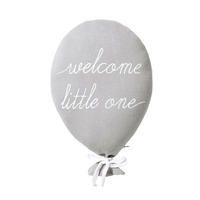KISSEN Ballon "Welcome Little One" Grau - Grau, Textil (30/25cm) - nordic coast company