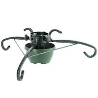 KADAX Weihnachtsbaumständer 2 m Weihnachtsbaumständer aus Metall mit Schale - Grün, Kunststoff/Metall (17.5cm) - KADAX