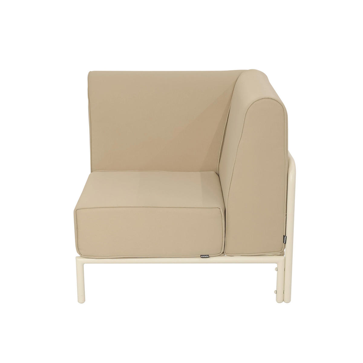 ECKSESSEL, Beige - Beige, Textil (80/78/80cm) - Oviala
