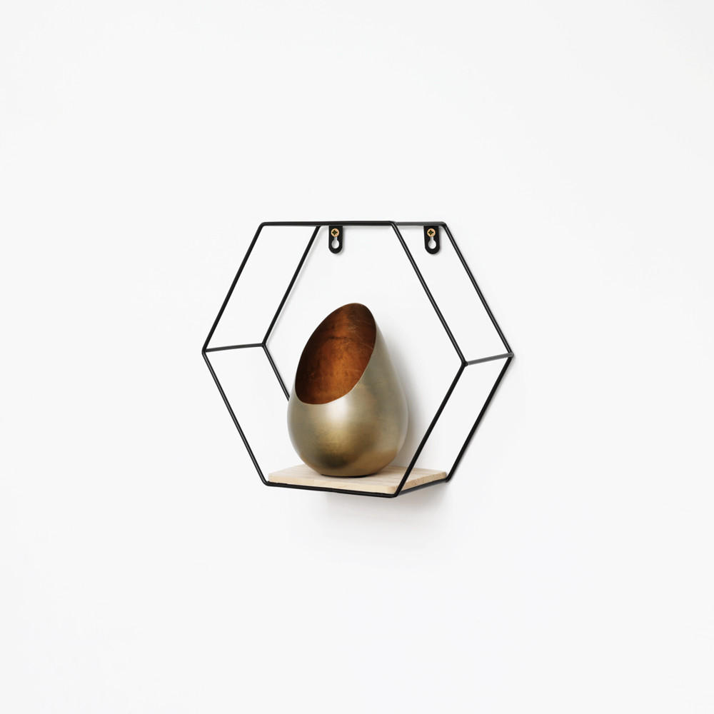 Ivol Wandregal Schwarz 28.5x25x10.5 cm