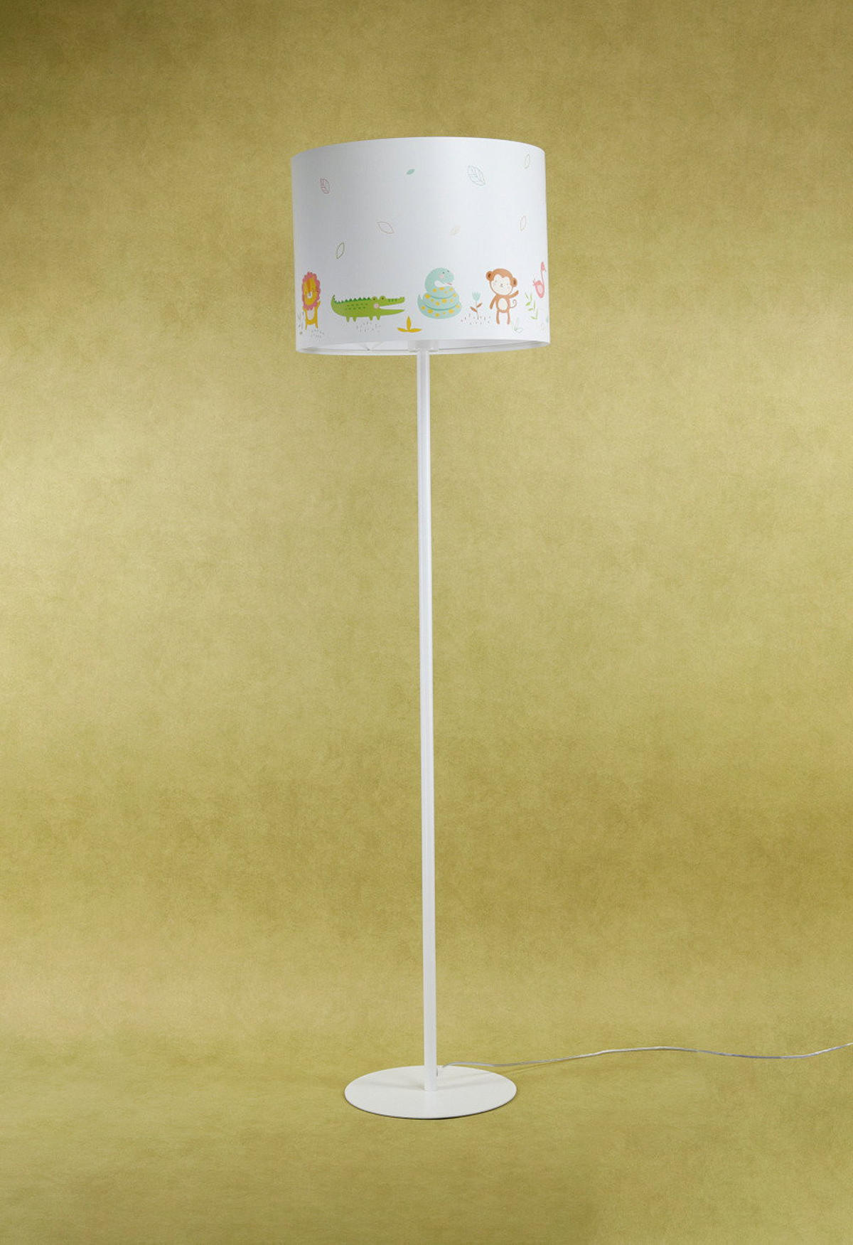 STEHLAMPE Bunt 40/30 cm - Multicolor/Weiß, Kunststoff (30/3.8/30cm) - ONZENO