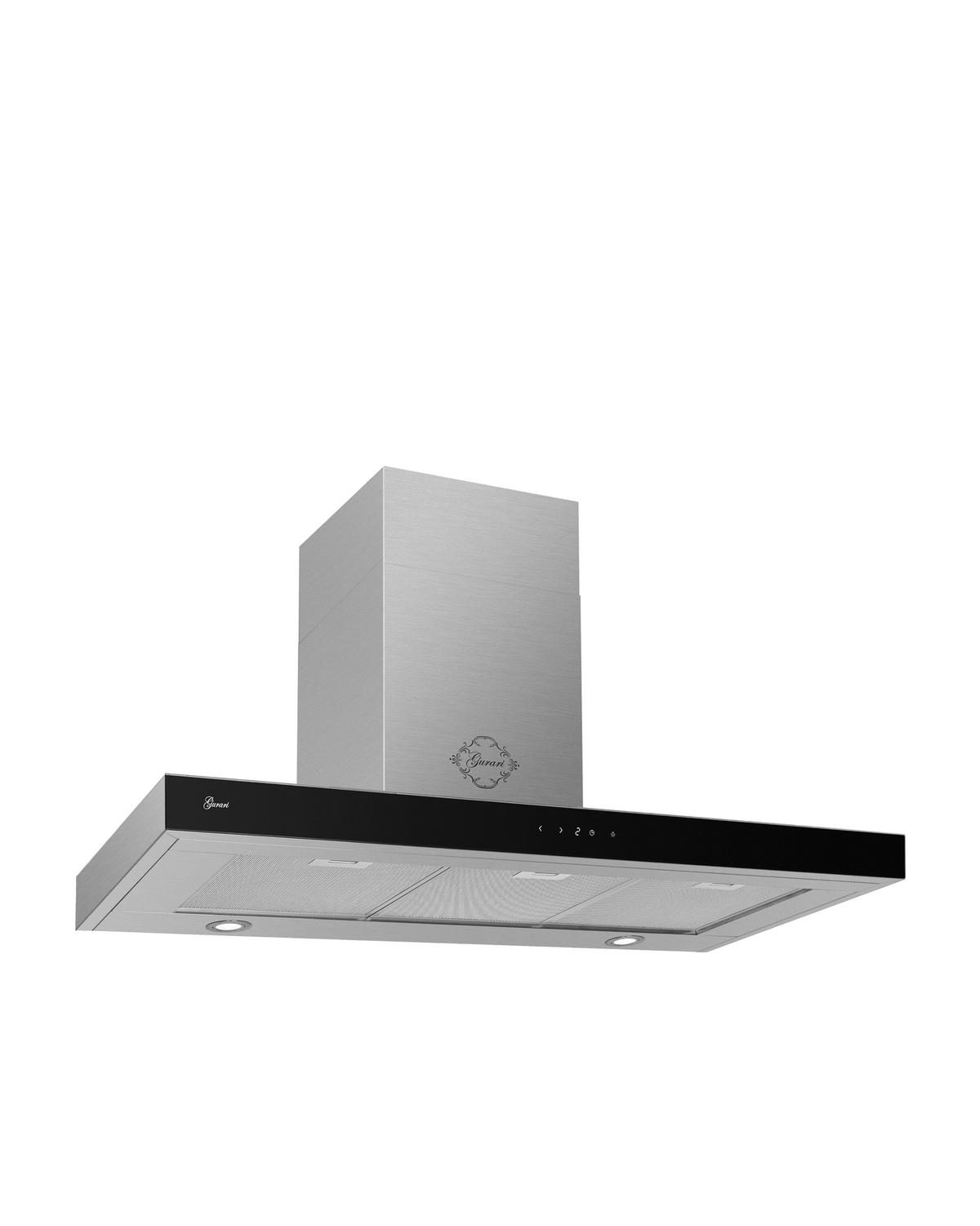 DUNSTABZUGSHAUBE GCH 972 BL 120 Quatro 120 cm Edelstahl - Silberfarben, Metall (120/102/50cm) - Gurari