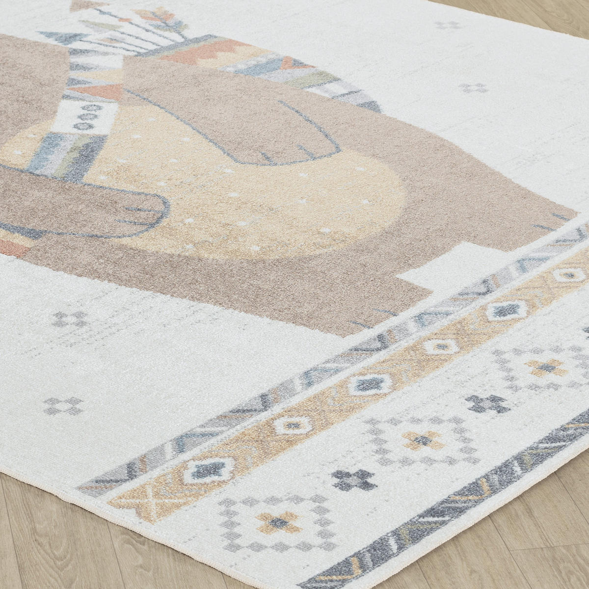 KINDERTEPPICH Maschinenwaschbar 120x170 cm Beige - Beige, Textil (140/200cm)