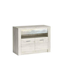 LOWBOARD ZERI 96/72,5/42 cm, Eiche Bianco - Eiche Bianco, Holzwerkstoff (96/72.5/42cm) - MASSENO