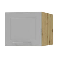 AUFSATZSCHRANK Bari W6B/40 Eiche Artisan / RAL 7040 fenstergrau 40 / 59 / 36cm - Eiche Artisan/Grau, Holz/Holzwerkstoff (40/36/59cm) - Feldmann-Wohnen