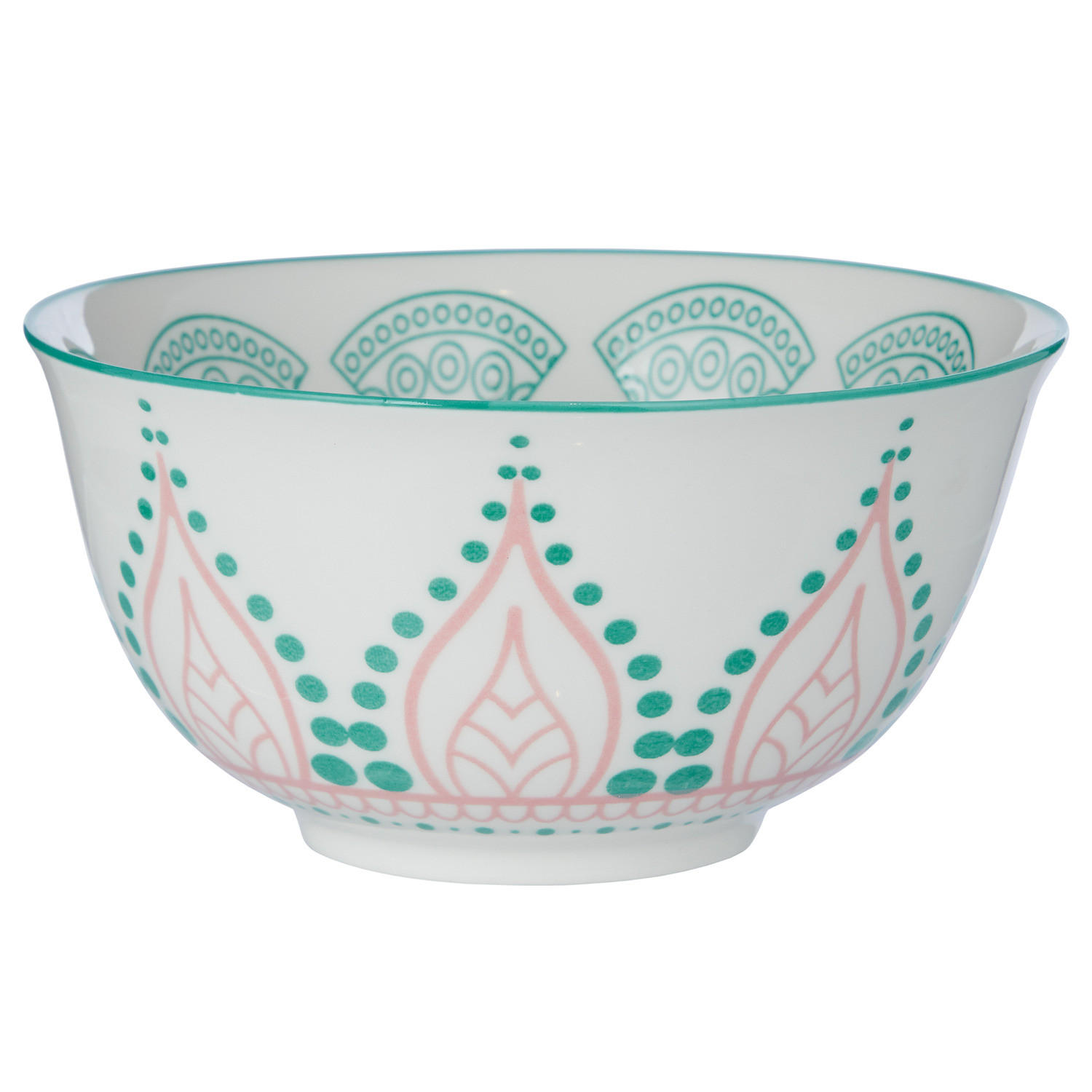 SCHALE (6er Set) Ornaments - Pink/Grün, Keramik (14/14/7cm) - Butlers